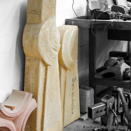 Kunstwerke in Arbeit.